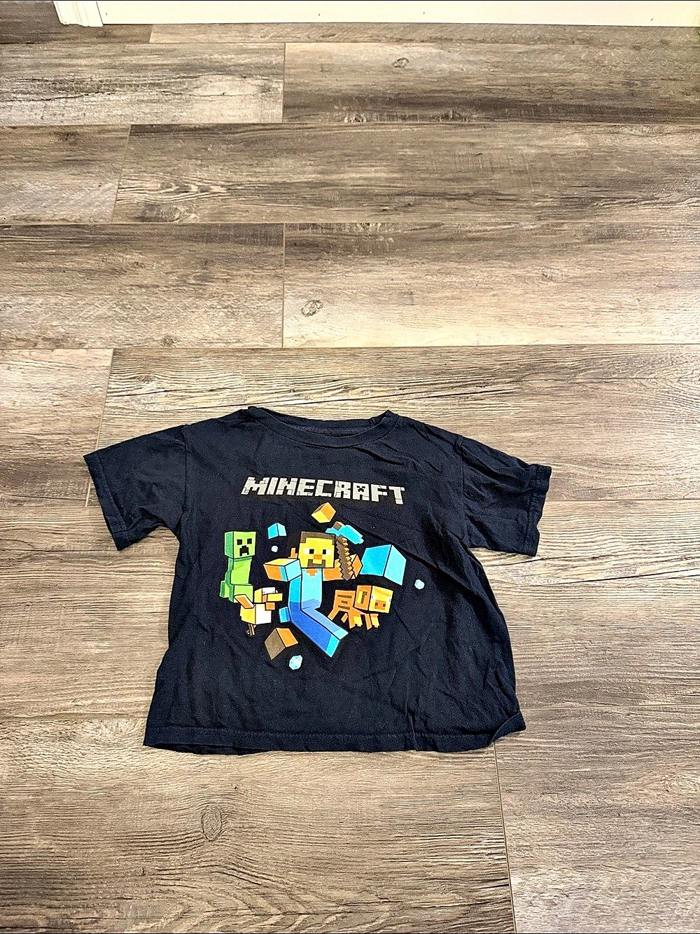Mojang Minecraft graphic tee in Black